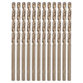 HARFINGTON 12pcs Cobalt Drill Bit, #31 0.12" HSS-CO Aircraft Twist Drill Bit with Straight Round Shank for Drilling Stainless Steel Cast Iron Tough Material