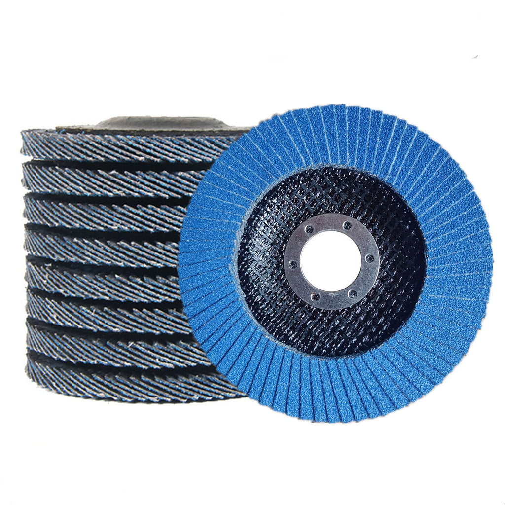 ROZZLOOM Zirconia Flap Discs 4 1/2 for Angle Grinder - 120 Grit Grinding Wheel, Sanding Disc with 7/8" Arbor - 4.5 Inch Flap Disc for Wood/Metal/Stainless Steel Sanding