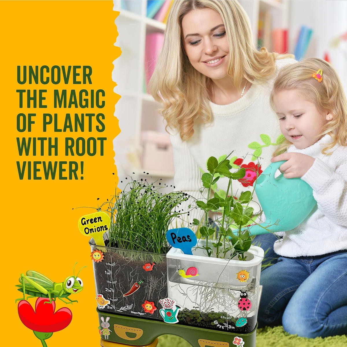 Gardening Root Viewer for Kids - Planting Kits with Seeds & Garden Supplies - Grow Your Own Seed - Home & Classroom