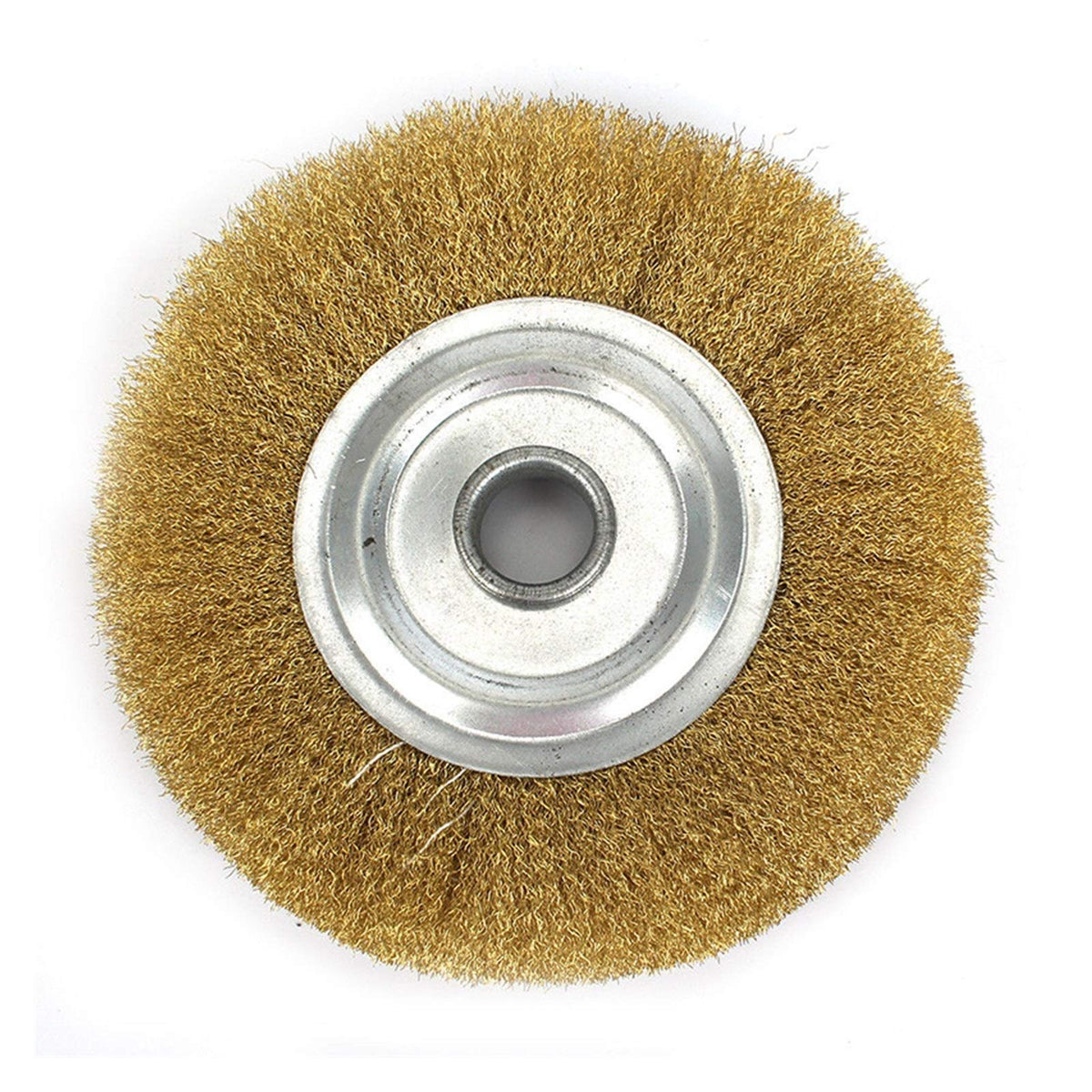 5 Inch Copper Wire Wheel Pure Brass Brush for Bench Grinder Metal Polishing for Deburring for Adhesion Replacement Accessories XIAOYING
