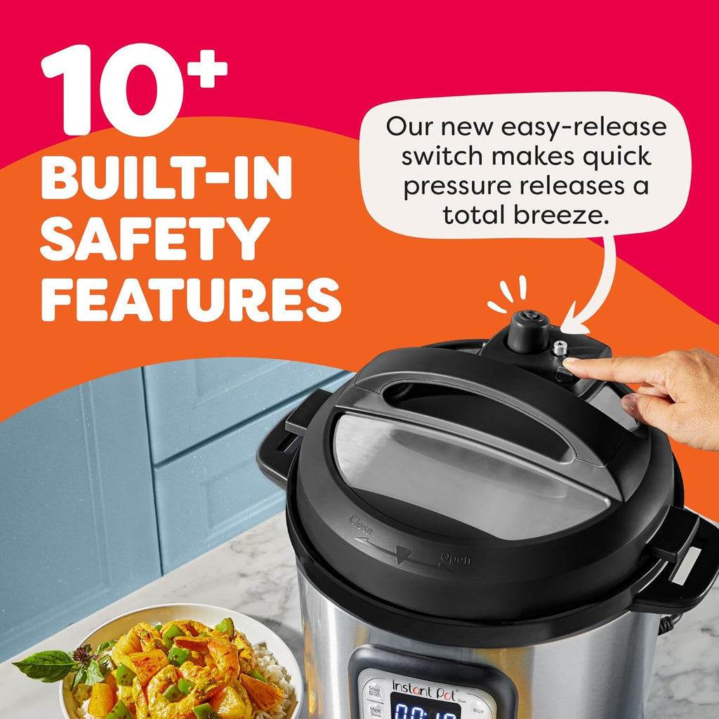Duo 7-in-1 Electric Pressure Cooker, Slow Cooker, Rice, Steamer, Sauté, Yogurt Maker, Warmer & Sterilizer, Includes