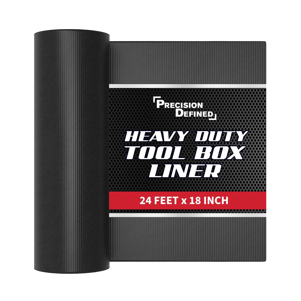 Toolbox Liner Non-Slip Tool Drawer Liner 24ft x 18" Black