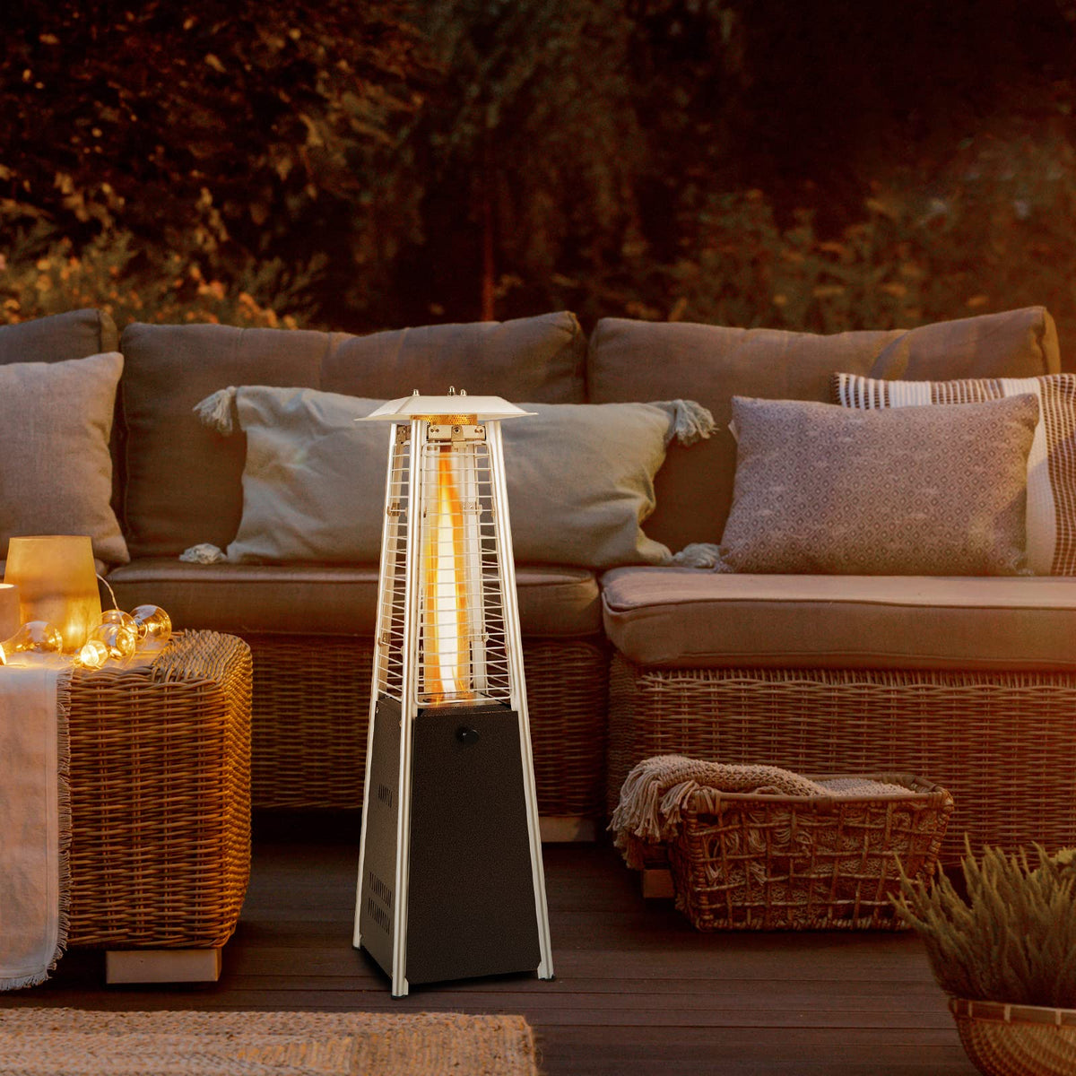 34" Pyramid Tabetop Propane Patio Heater, Bronze
