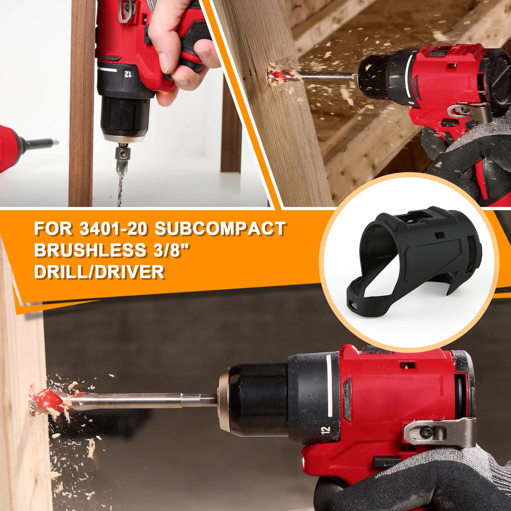 49-16-3401 Protective Boot for M12 Subcompact Brushless 3/8" Drill/Driver 3401-20 Protective Boot Compatible with Milwaukee for M12 3401-20 Protective Boot