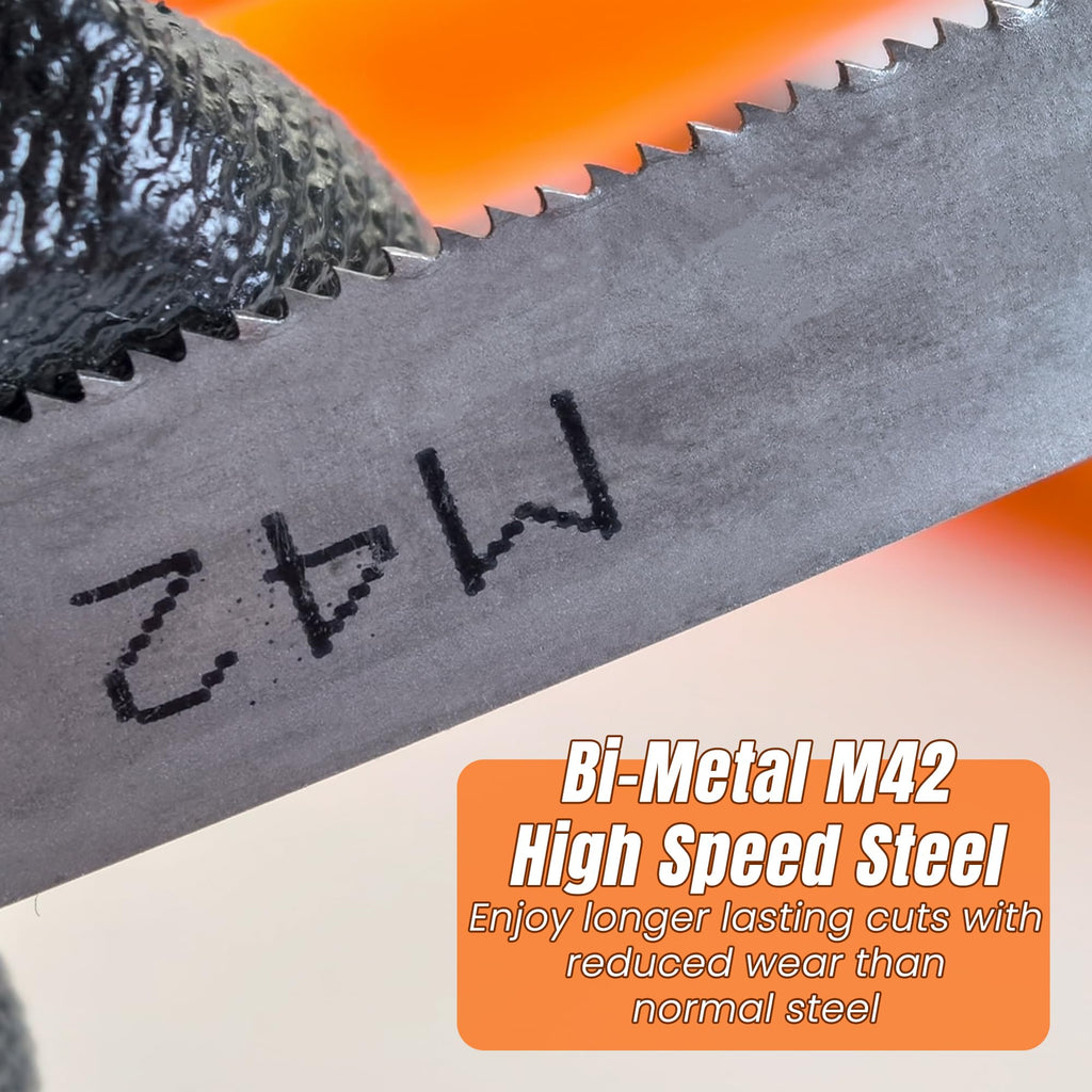 2 Pack 93" Bandsaw Blades, Metal Cutting, 93 x 3/4 x 0.035 Inch, Bi-Metal M42 Band Saw Blades, 5/8 TPI