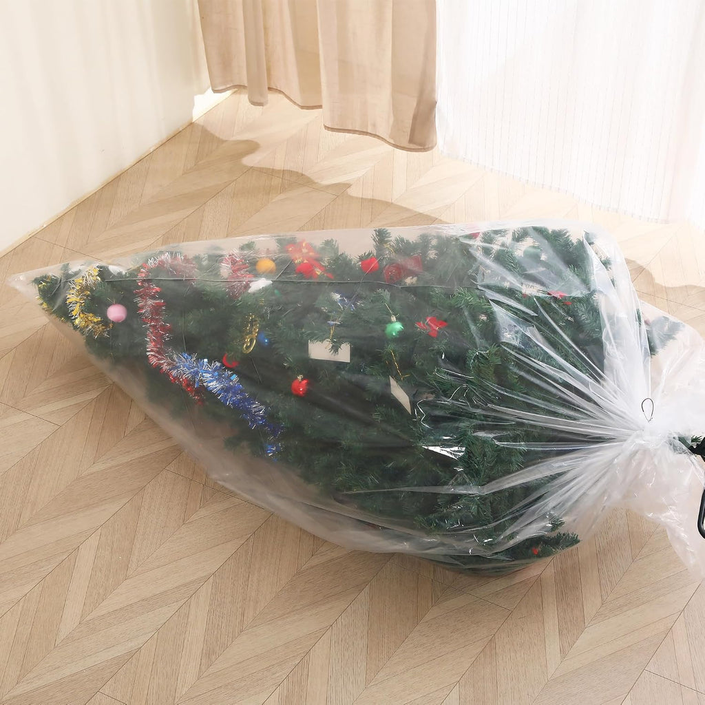 Christmas Tree Disposal Bag, Clear Extra Large 9x6ft Tree Storage Bag Cover