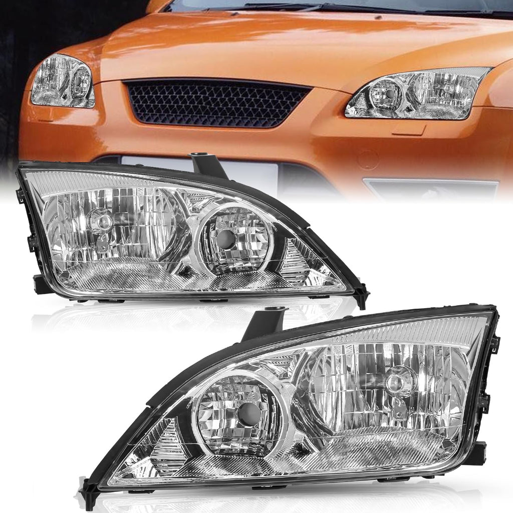 TUSDAR OE Style Halogen Headlight Assembly for 2005 2006 2007 Ford Focus