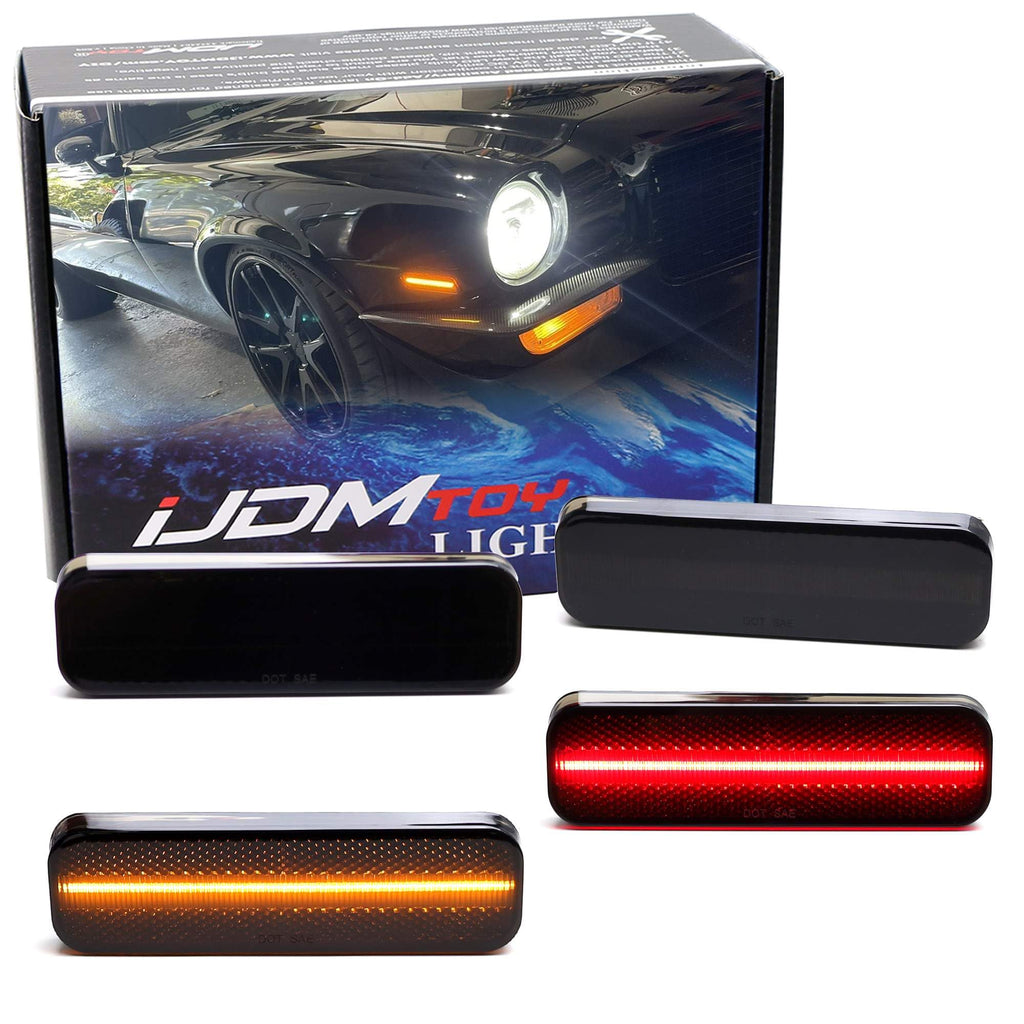 iJDMTOY LED Front/Rear Side Marker Lights For Chevy 1970-1977 Gen2 Camaro