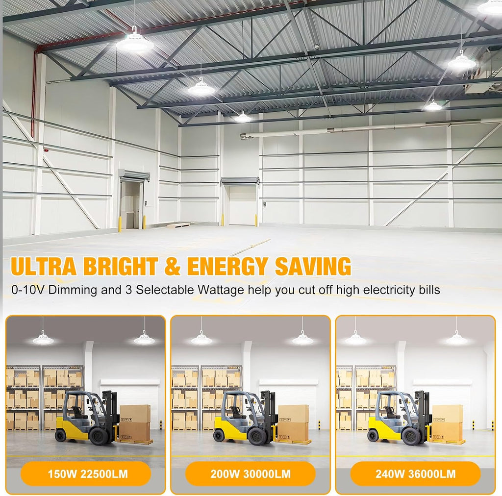 240W LED UFO High Bay Light White 36000LM 5000K High Bay LED Lights