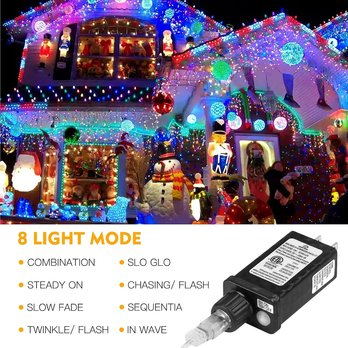 400 Led Icicle Light Multicolor Outdoor,32.8ft,for Outside Christmas Decor | 75 Drops Icicle Lights,8