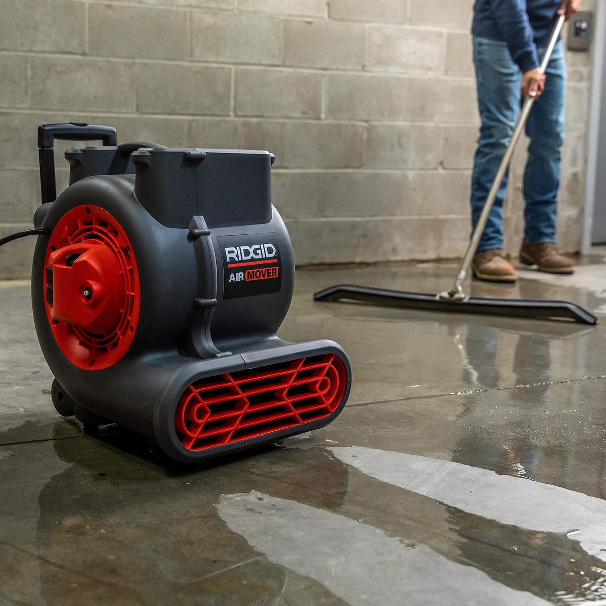 66323 AM2288RT 3-Speed Portable Air Mover for Water Damage Restoration, 1,625 CFM Blower Fan with Wheels and Handle