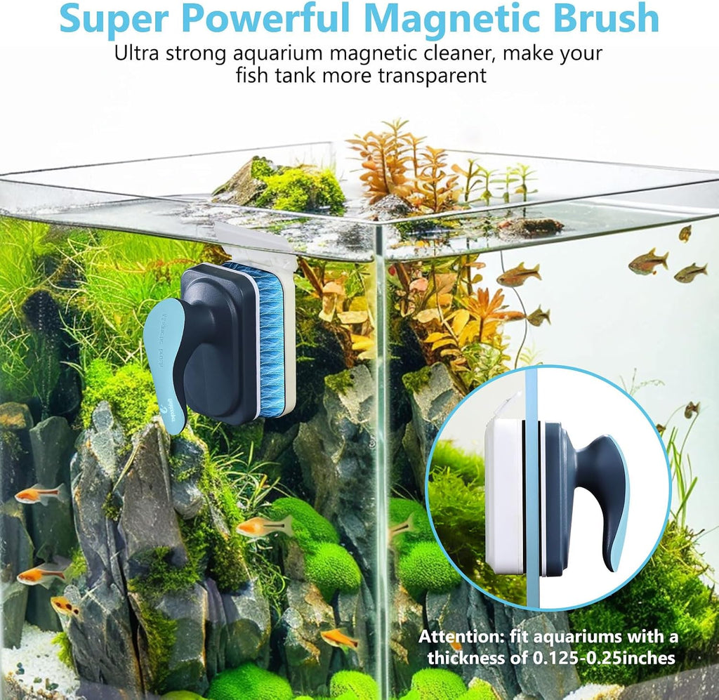 Aquarium Magnetic Glass Cleaner, Fish Tank Algae Cleaning Tool
