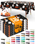 Plastic Table Cloth Disposable 54x108 Inch 10 Pack Halloween Black