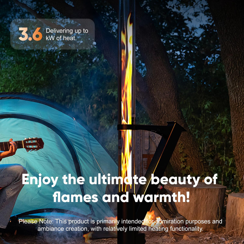 55 Inch Rocket Stove，Decorative Wood Pellet Heater，Outdoor Fireplace
