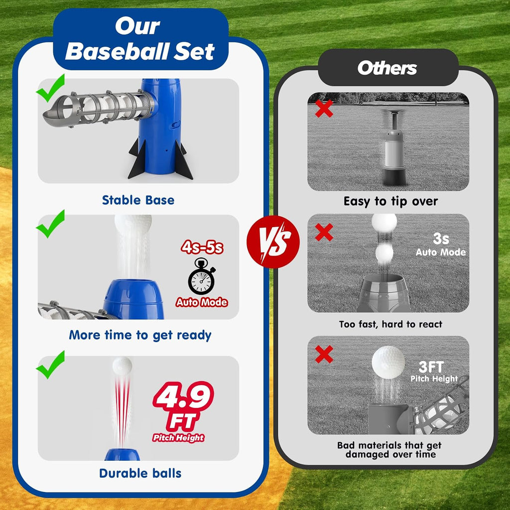 Auto Kids Baseball Pitching Machine, Automatic Baseball Launchers