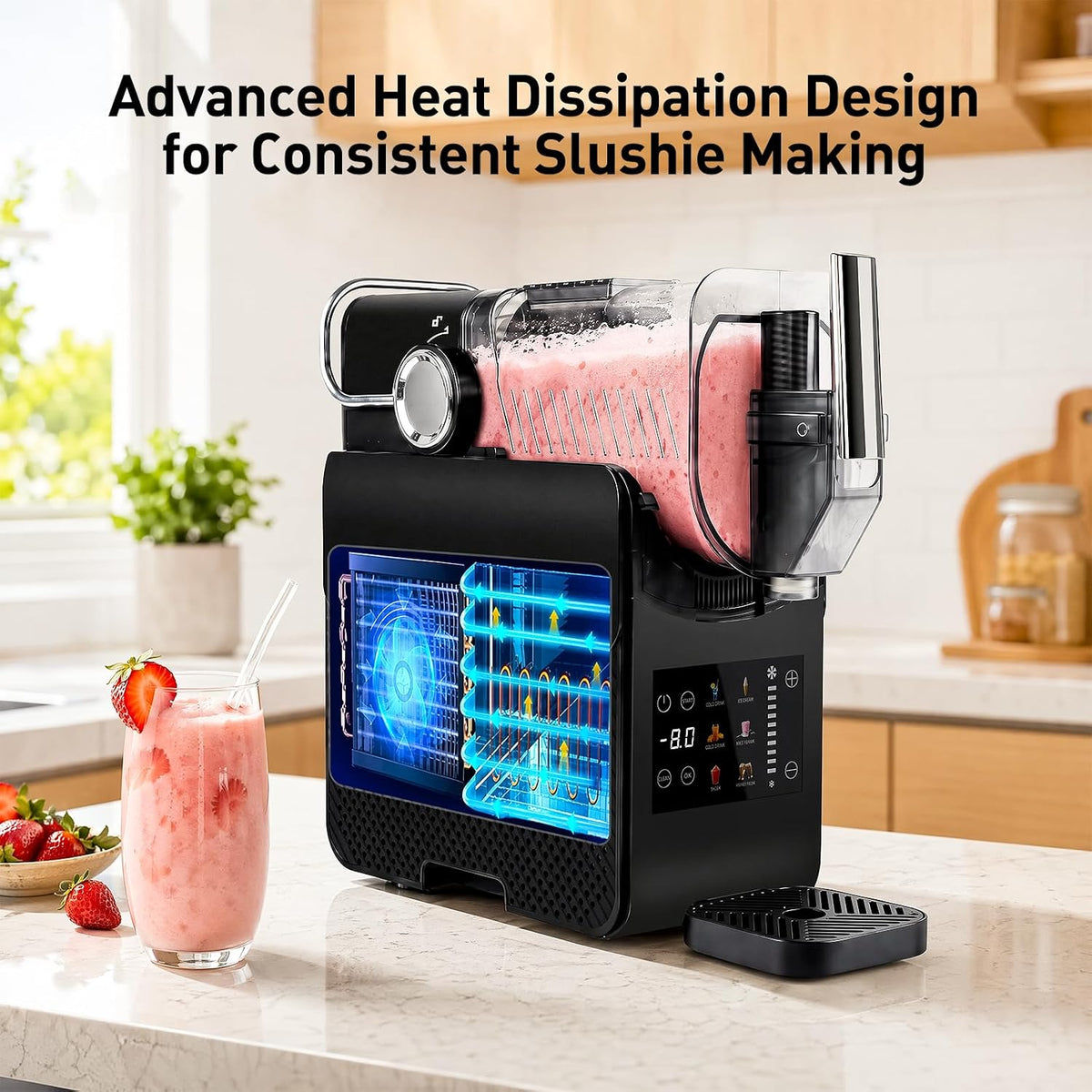 6-in-1 Slushie machine, Frozen drink & Soft serve ice cream maker, Slushy Machine for home with No ice needed |