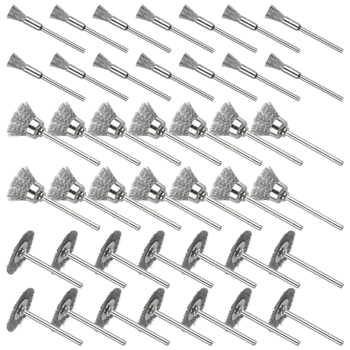 42Psc Wire Wheel Brush Set, Rotary Tool Wire Brush