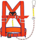 TRSMIMA Safety Harness Fall Protection - Half-Body Roofing Harness kit | Roof Safety Harness with 6 ft Lanyard and