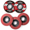 5 Pack Ceramic Flap Discs 4 1/2” 60 Grit Flap Discs for Angle Grinder T29 Grinding Wheels for Metal,Wood,Stainless Steel Heavy-Duty Aggressive Grinding