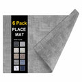 Faux Leather Heat Resistant Placemats 6 Packs