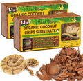 2-Pack Coconut Husk for Reptiles, 2.2 LB Coconut Fiber Substrate