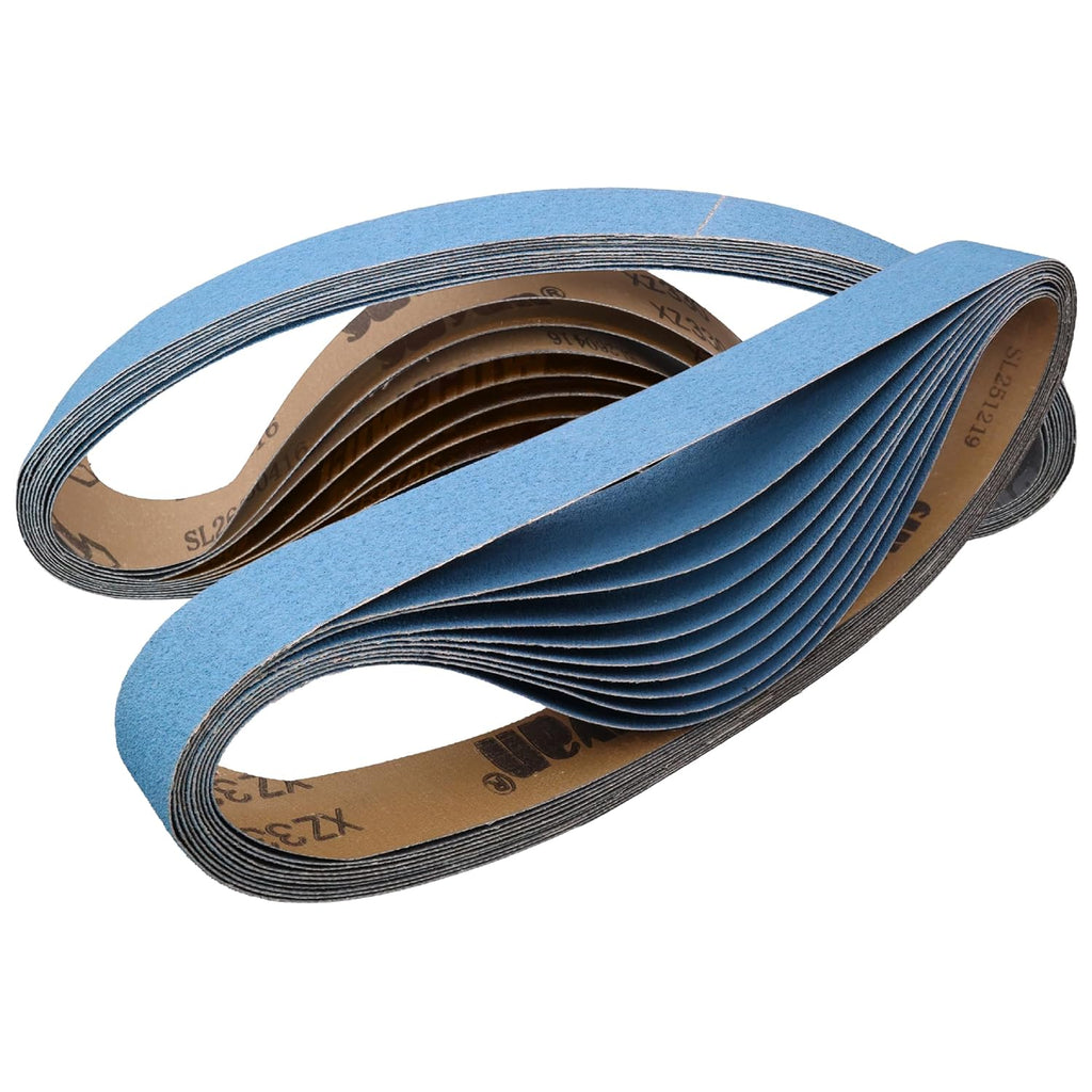 10 Pack 2x42 Sanding Belts 40 Grit Zirconia for Metal Belt Sander