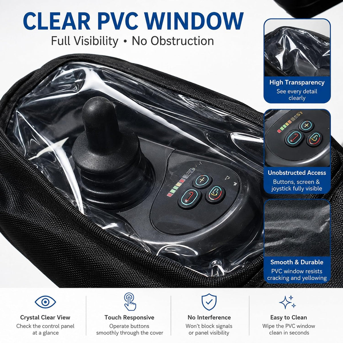 Mobility Scooter Control Panel Cover Compatible with Invacare TDX SP-MCG