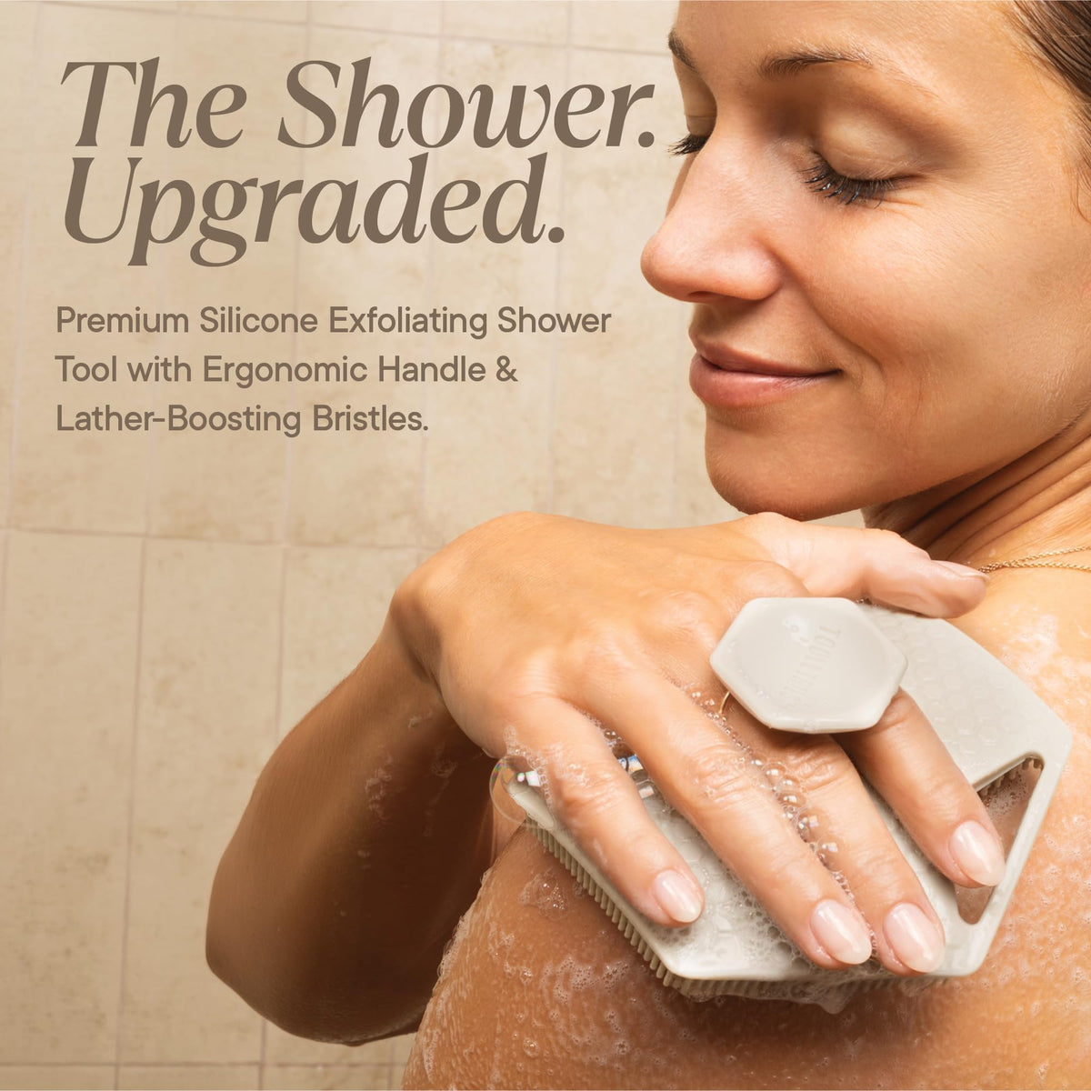 Silicone Body Scrubber 2.0, Loofah Alternative - Sand