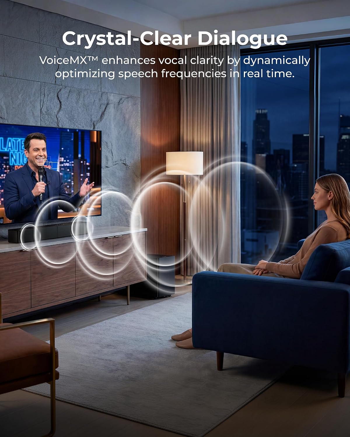 2.1 Sound Bar for TV with Dolby Atmos and Wireless Subwoofer | Bluetooth 6.0, 240W Peak, HDMI eARC, Clear Dialogue