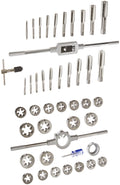 Drill America 45 Piece Carbon Steel Tap and Die Set (1/4" - 1", NC and NF), DWT Series