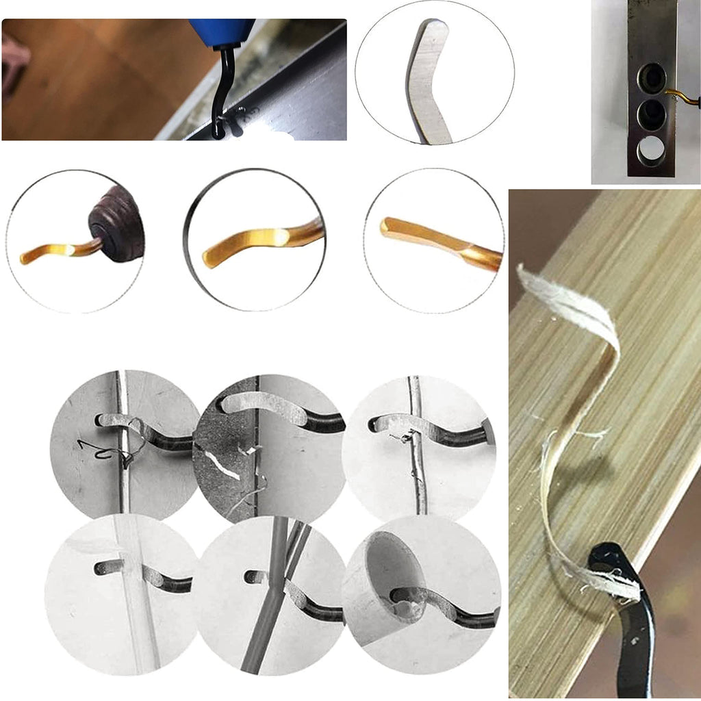 Deburring Blades Set for Metal, Plastic & Wood - Compatible with BS1010/BS2012 - Professional Burr Trimmer Replacement