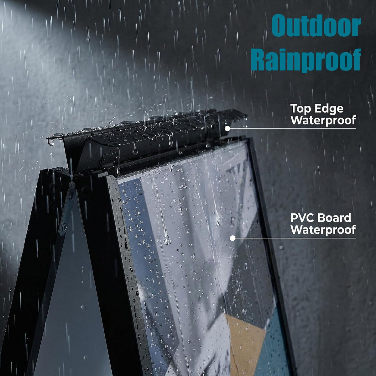 A Frame Sidewalk Sign 24x36 inches Sandwich Board Signs Outdoor Heavy Duty Double-Sided,including 2 Corrugated Boards