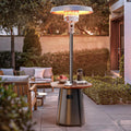Patio heater, Propane Outdoor Heater with Round Table, Premium 304 Stainless Steel Burner, Triple Protection System，2