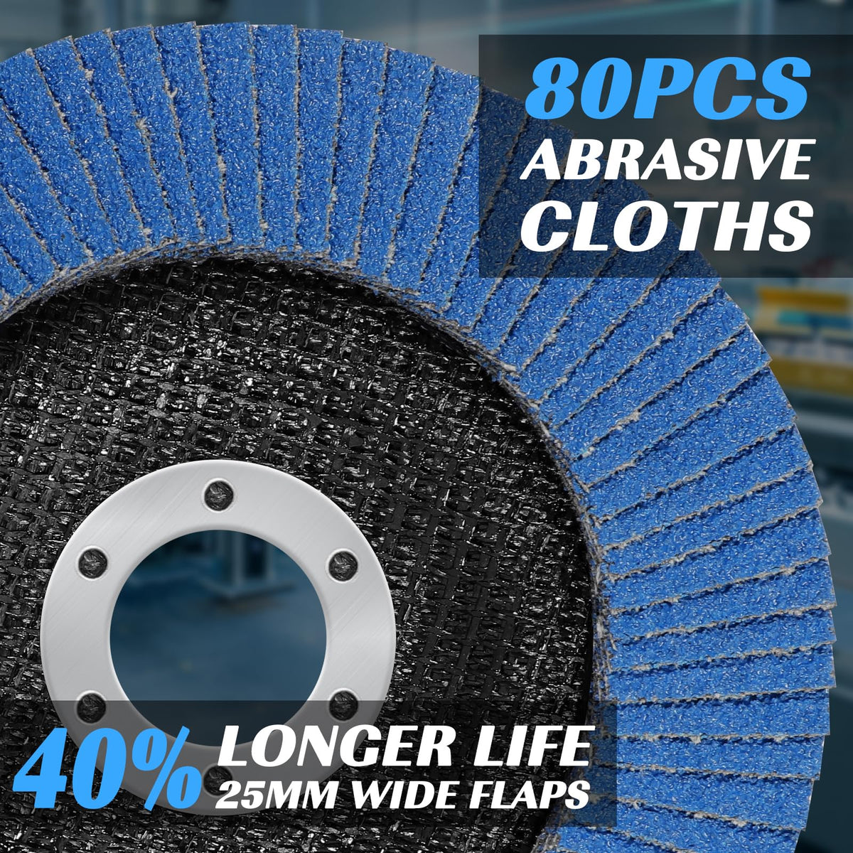14 Pack Zirconia Flap Discs 4 1/2 for Angle Grinder 120 Grit