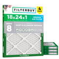 18x24x1 Air Filter MERV 8 Dust & Allergy Defense (4-Pack)