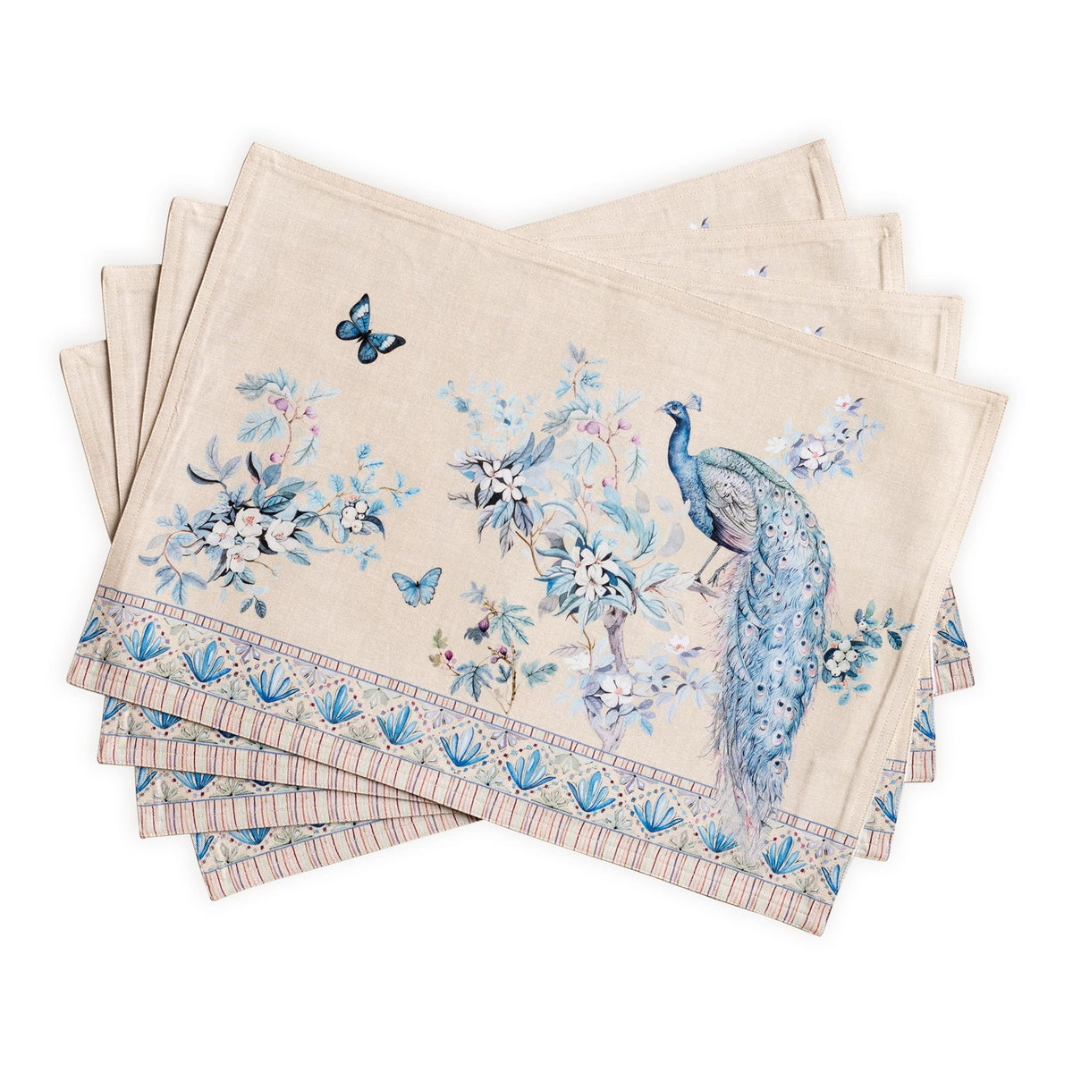 Placemats Set of 4 Reusable 100% Combed Cotton (13"x19")