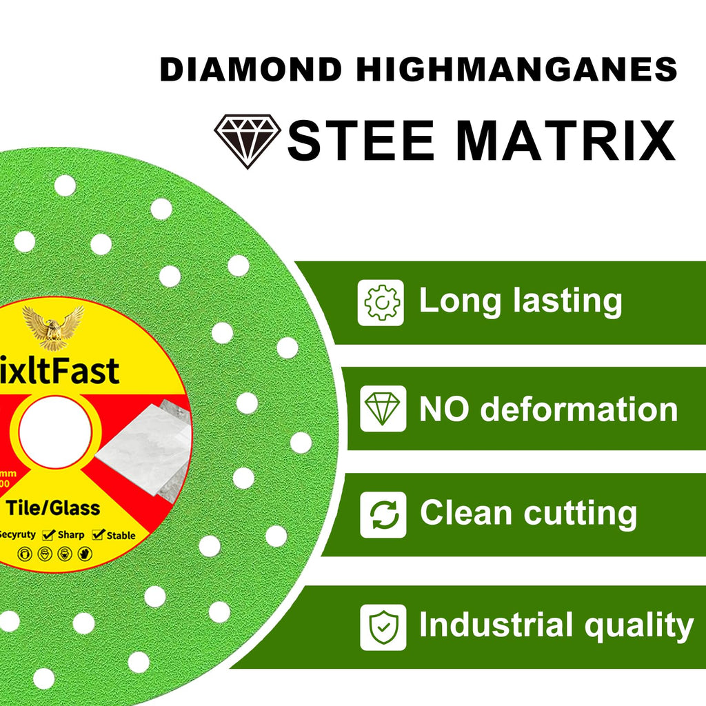 FIXLTFAST 4-1/2 x 7/8 Diamond Tile Cutting Disc for Angle Grinder - 3PCS