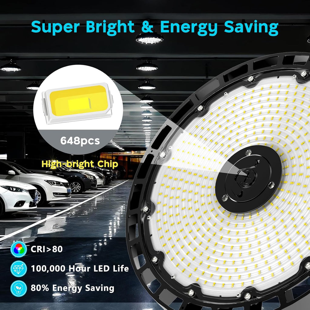 UFO LED High Bay Light,240W,36000LM 0-10V Dimmable 2Pack