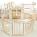 Modular Foldable Baby Playpen & Safety Activity Yard with Locking Walk-Through Gate for Infants & Toddlers