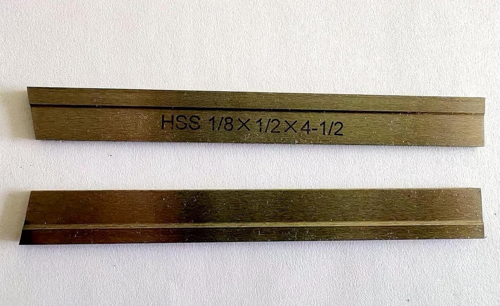 Set of 2 HSS 1/8" x 1/2" x 4-1/2" for Lathe Parting Cut Off Blade Parallel Style (1/8x1/2x4-1/2 M2)
