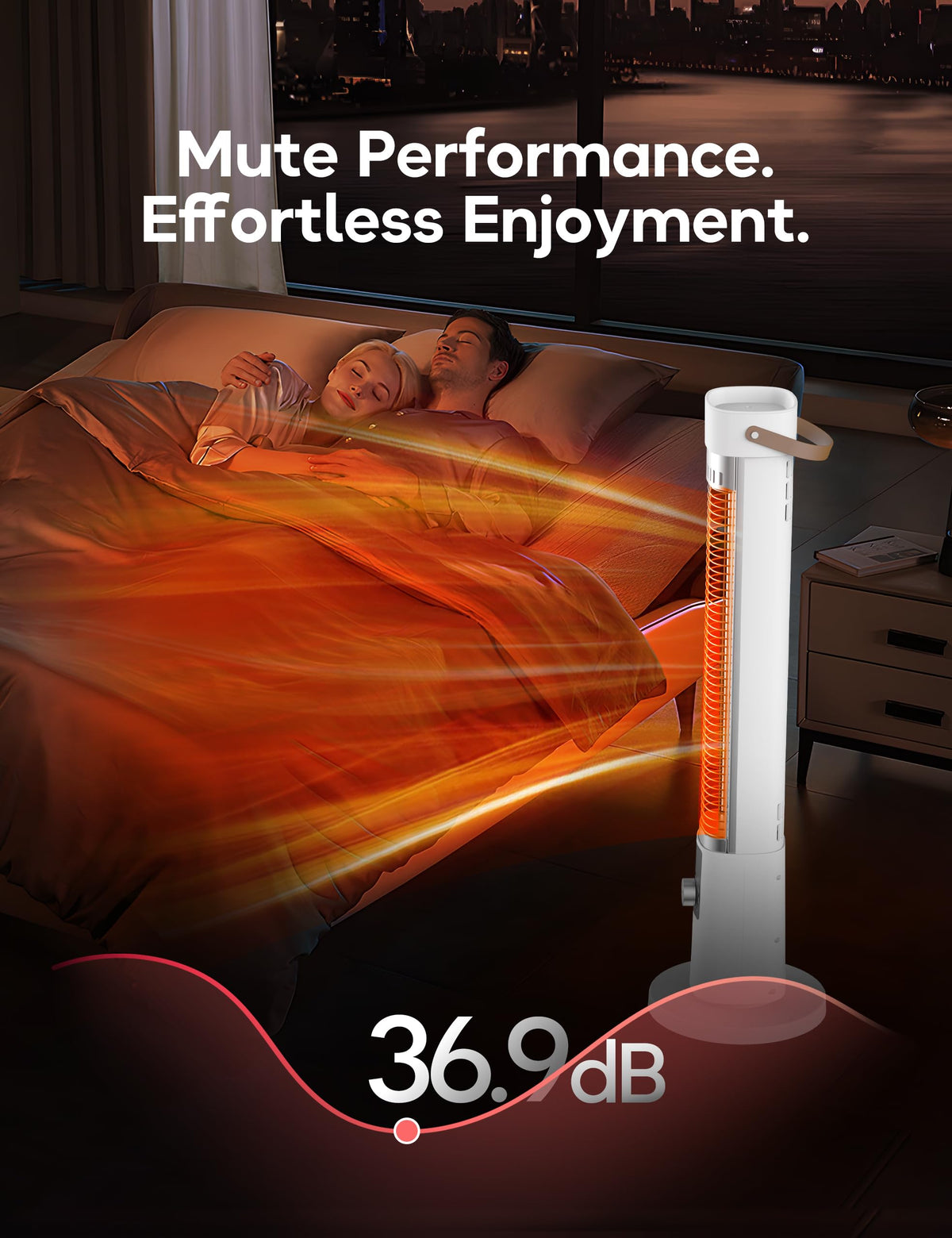 Patio Heater for Outdoor Use, Infrared Electric Outdoor Heater, 1500W Instant Heating, 60-Degree Oscillation, 9 Heat