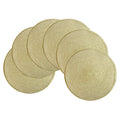 Gold Glitter Round Placemats Set