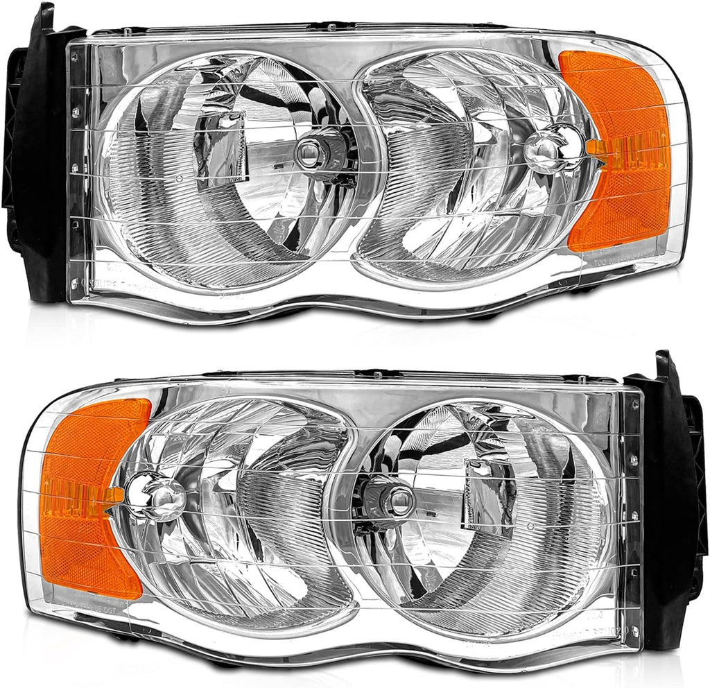 for 2002-2005 Dodge Ram Headlights Chrome Housing