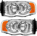 for 2002-2005 Dodge Ram Headlights Chrome Housing