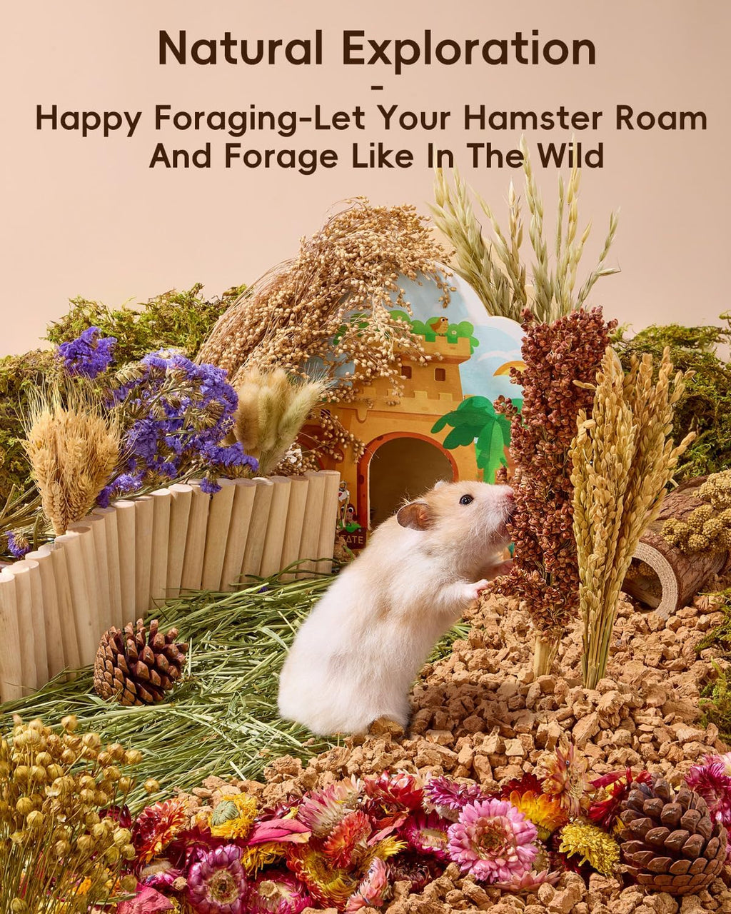 60PCS Natural Hamster Bedding