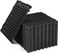 Modular Interlocking Cushion Drainage Floor Tiles, 16-Pack 11.8"x11.8" PVC Raised Non-Slip Interlocking Mats with