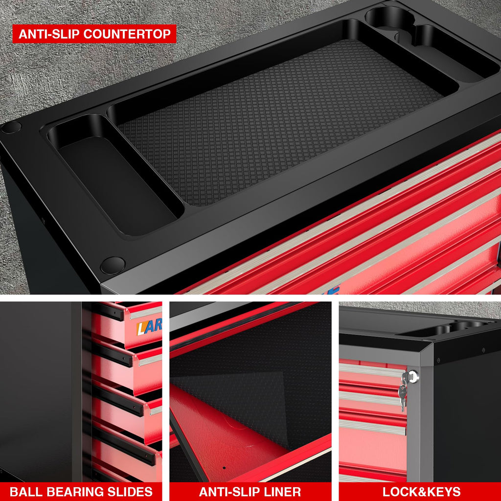 7-Drawer Rolling Tool Chest with Wheels&Lock,Special Link Buckle