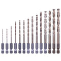 NordWolf 14-Piece M35 Cobalt Drill Bit Set for Stainless Steel, Hard Metals & Cast Iron, Jobber Length with 1/4" Hex Shank, Sizes 1/16" to 1/4"