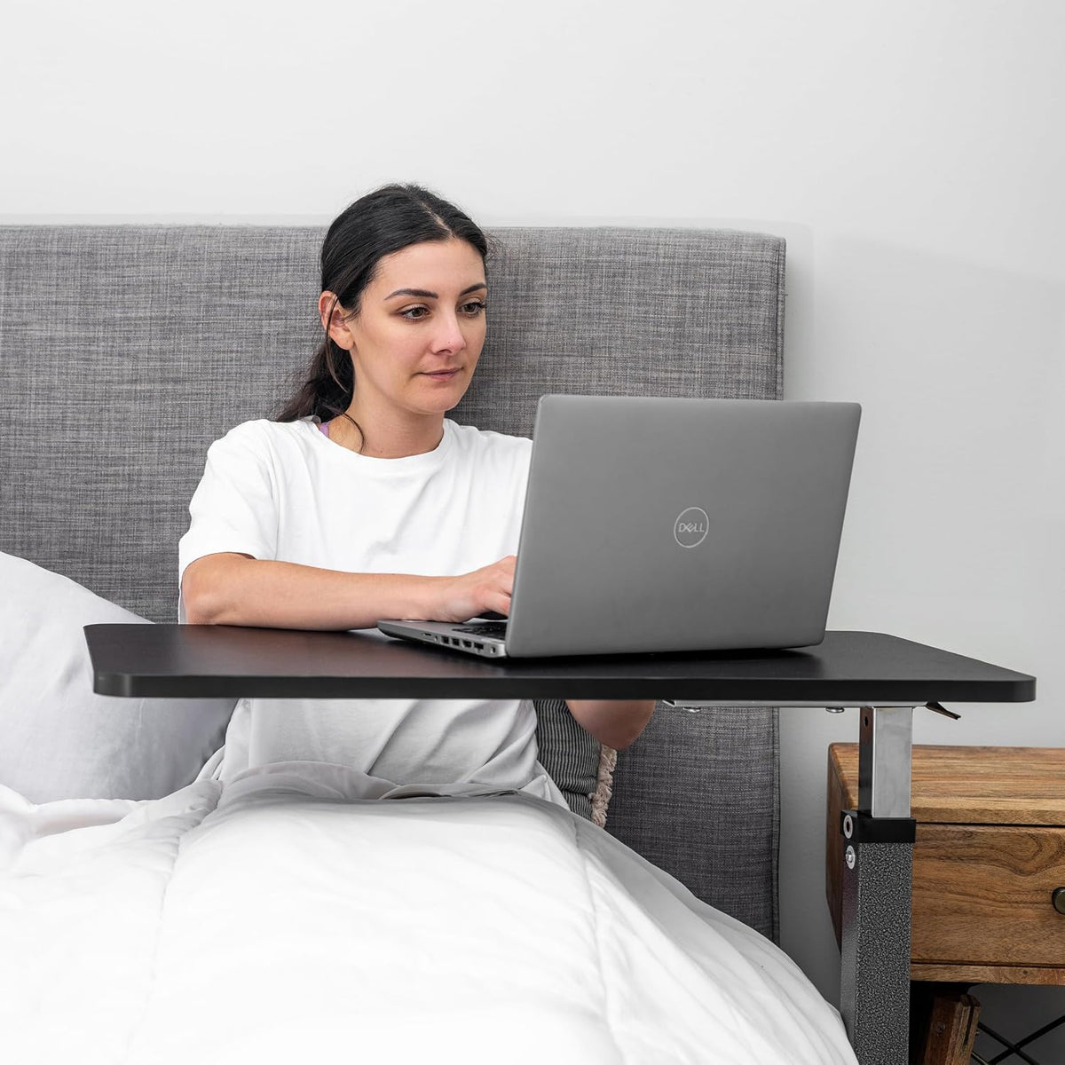 Hospital Bed Table, Rolling Overbed Table, Laptop Tables for Recliner, Bed, Bedside and Sofa - Computer Tables