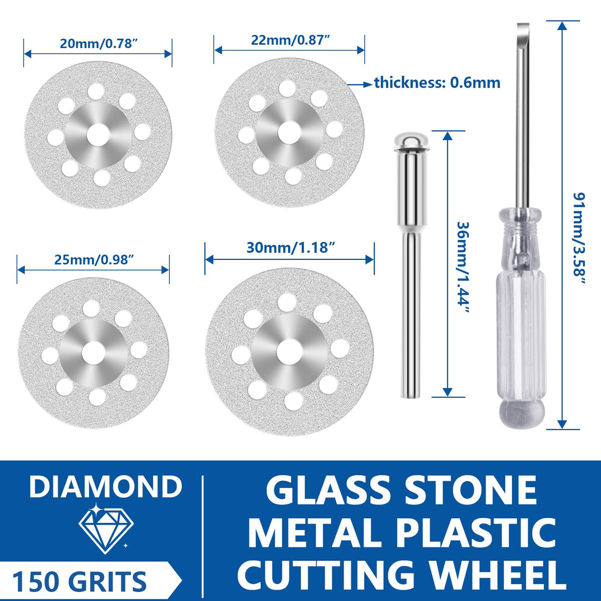 shengbenhao 20 22 25 30mm 40Pcs Diamond Cutting Wheel 545 for Dremel